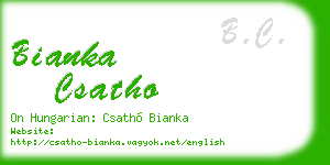 bianka csatho business card